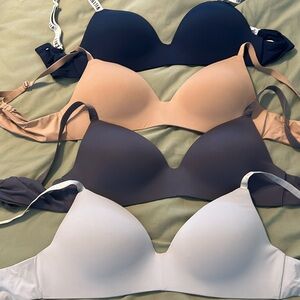 4 Victoria’s Secret no wire bras. Size 36C